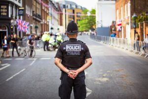 guarding police